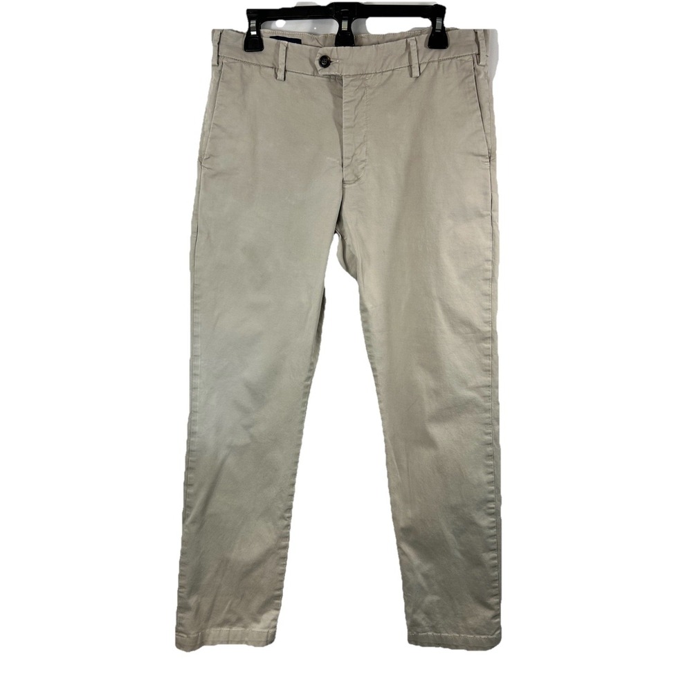 Peter Millar Collection Men's 34x29 Stone Khaki Chino Pants Stretch Quiet Luxury
